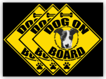 Three Assorted "Dog on Board" Signs FREE POSTAGE AND PACKING